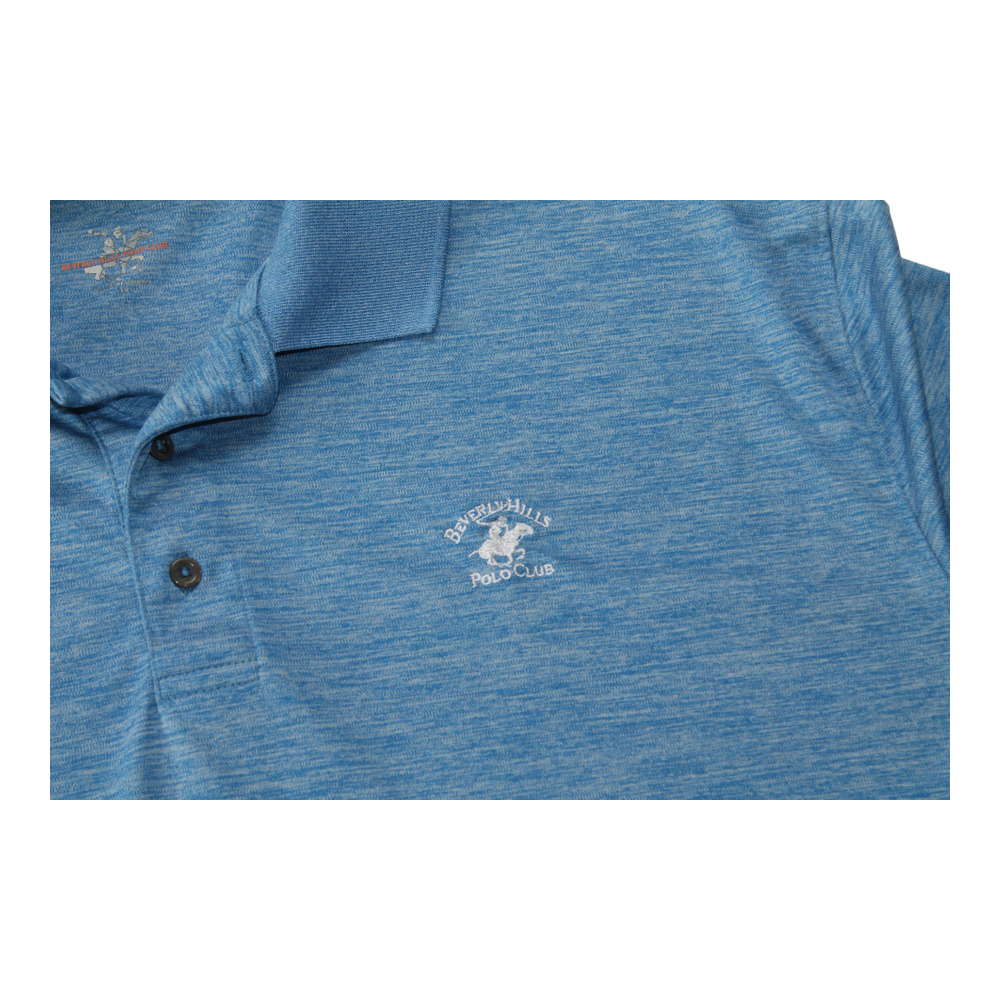 Beverly Hills Polo Club Modern Fit Men's Pre-Owned 3X Blue Short Sleeve‎ Polo - Picture 4 of 5